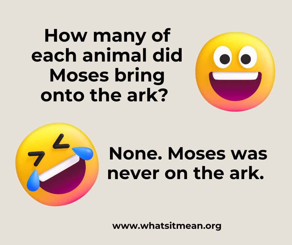 How many of each animal did Moses bring on the Ark?