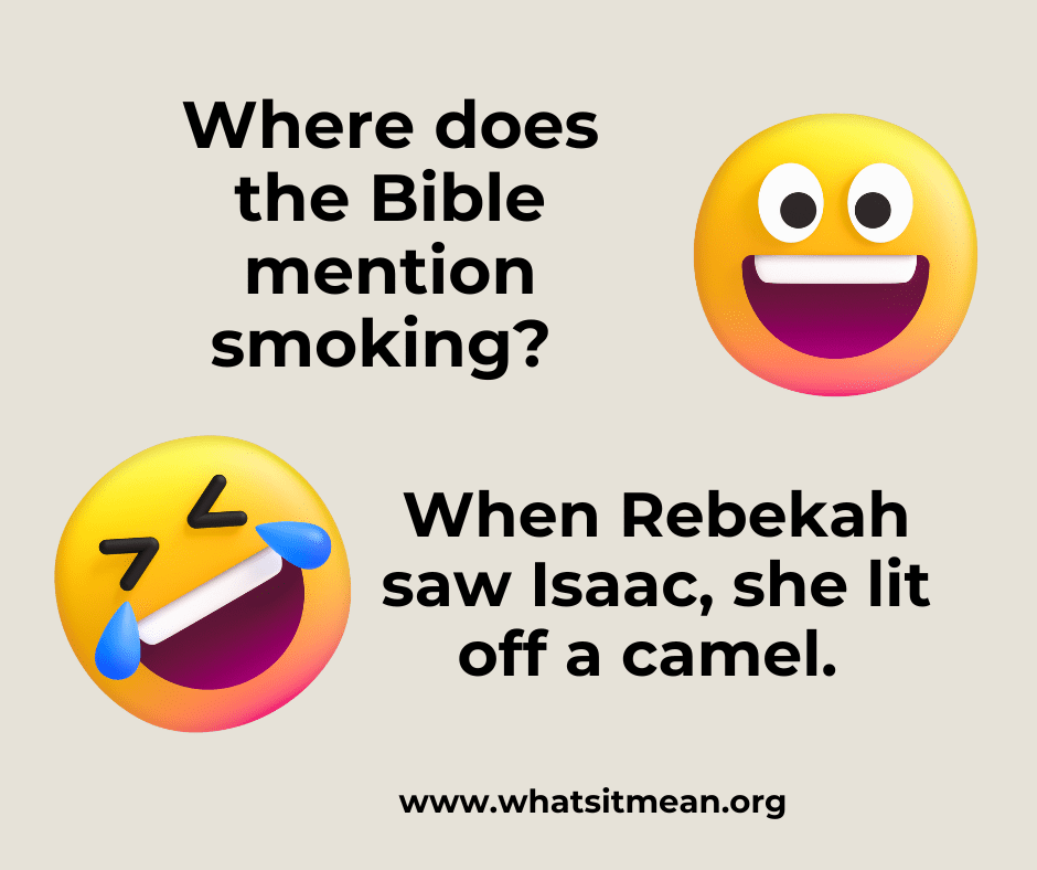Where does the Bible mention smoking?